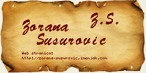 Zorana Susurović vizit kartica